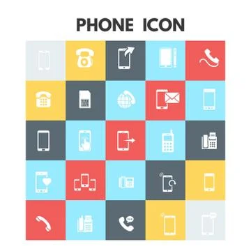 Phone Icons 스톡 일러스트
