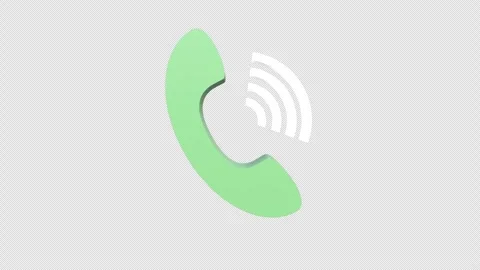 Phone incoming call ringing icon concept 3d animation with alpha channel Stock Footage 290472969