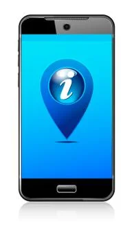 Phone Info, Information Icon Pointer- Stock Illustration