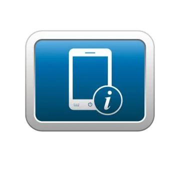 Phone information on blue Stock Illustration