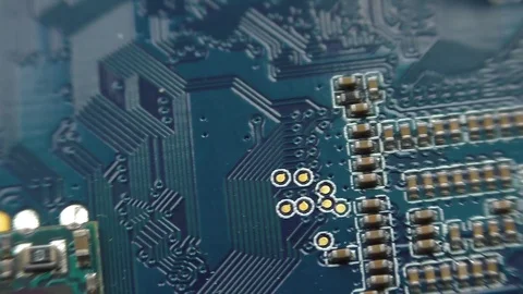 Phone inside. electronic circuit Board macro Video stock 82700809