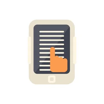 Phone interaction icon flat vector. Digital mobile 스톡 일러스트