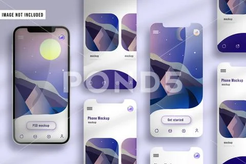 Phone Interface Mockup PSD Template