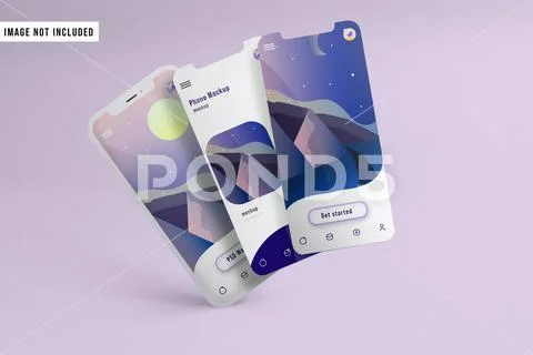 Phone Interface Mockup Modello PSD