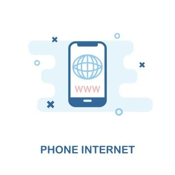 Phone Internet icon. Simple element illustration. Phone Internet pixel perfect Stock Illustration