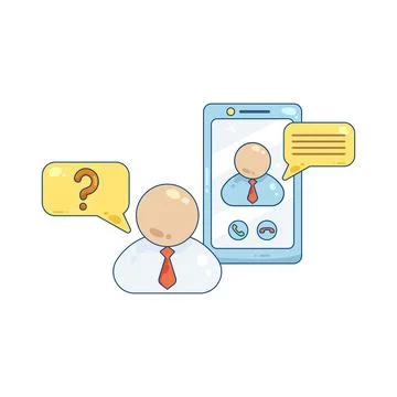 Phone interview 스톡 일러스트