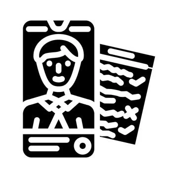 Phone interview interview job glyph icon vector illustration Stockillustratie