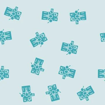 Phone interview interview job glyph seamless pattern Illustrazione stock