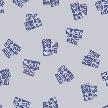 Phone interview interview job glyph vector seamless pattern イラスト素材