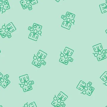 Phone interview interview job line seamless pattern Stock Illustration
