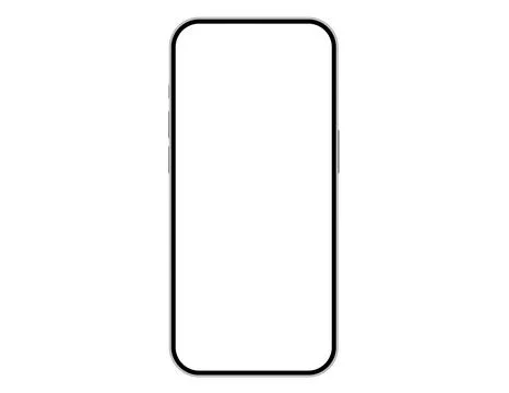 A a phone iphone in a transparent background in vector format Stock Illustration