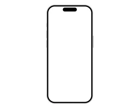 A a phone iphone in a transparent background in vector format Stock Illustration