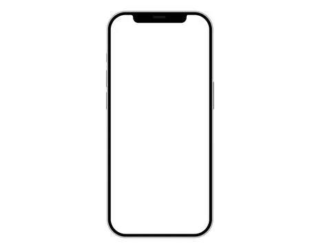 A a phone iphone in a transparent background in vector format Illustrazione stock