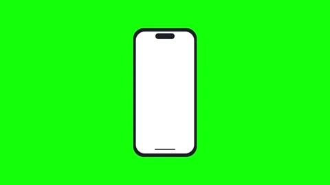 Phone Isolated Green Screen Standing Stock Footage Video stock 343928549