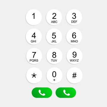 Phone Keypad with Call Button Stock Illustration