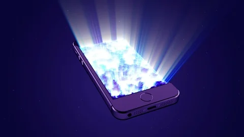 Phone Light Rays 4K Stock Footage 113183539