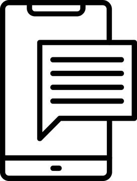 Phone  Line Icon Design Stock Illustration