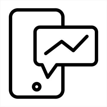 Phone line icon vector illustration isolated on white background Ilustração Stock