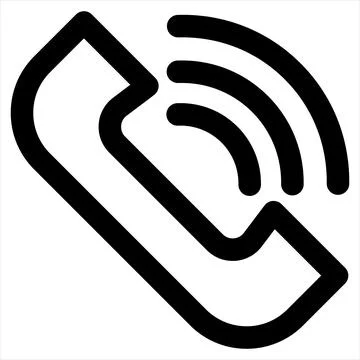 Phone line icon vector illustration isolated on white background Stock Illustration