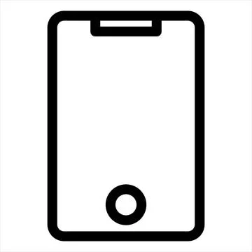 Phone line icon vector illustration isolated on white background Stock Illustration
