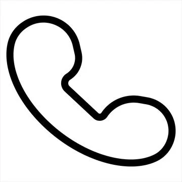 Phone line icon vector illustration isolated on white background Stock Illustration