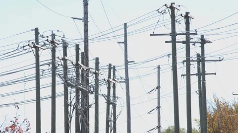 Phone Lines on a Cloudy Day Vidéo 45519533