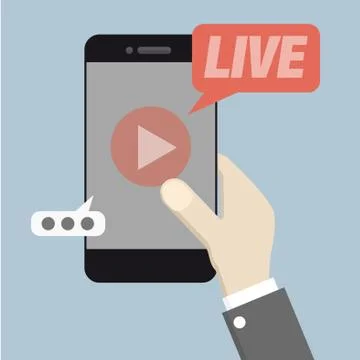 Phone Live Streaming Stock Illustration
