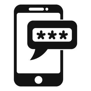 Phone lock icon simple vector. Ui page log Stock Illustration