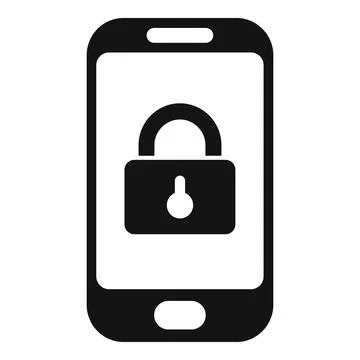 Phone lock icon simple vector. Data privacy Stock Illustration