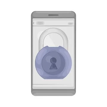 Phone Lock Illustration Stock Illustration