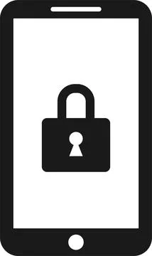 Phone lock sign. Stock Illustration