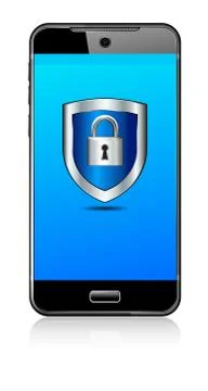 Phone Lock Unlock Secure Cell Smart Mobile Stock Illustration