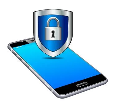 Phone Lock Unlock Secure Cell Smart Mobile Stock Illustration