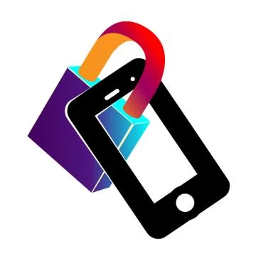 The phone is locked. Lock in a smart phone icon. Padlock of cyber security Stock Illustration