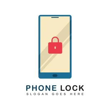 Phone locked logo Stock Illustration