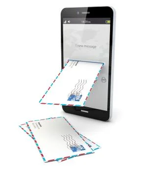 Phone mail concept Stock Illustration