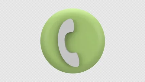 Phone make a call ringing icon concept 3d animation with alpha channel Stock Footage 290473002