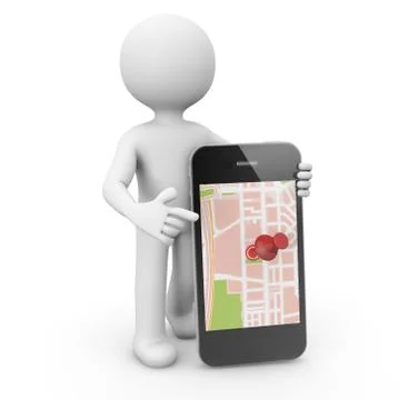 Phone map Stock Illustration