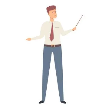 Phone marketing icon cartoon vector. Office man Illustrazione stock