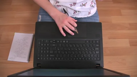 Phone Meeting while Working From Home Stock Footage 138178559