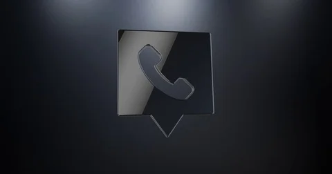 Phone Message Black 3d Icon Stock Footage 69714779