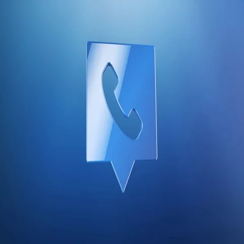 Phone Message Blue 3d Icon Stock Footage 69715101