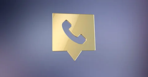 Phone Message Gold 3d Icon 4K Stock Footage 66508664