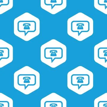 Phone message hexagon pattern Illustrazione stock