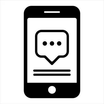 Phone with Message Icon Stock Illustration