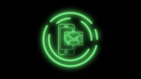Phone with message icon. smartphone with message box icon animation. Stock Footage 312929090