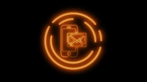 Phone with message icon. smartphone with message box icon animation. Stock Footage 312929091