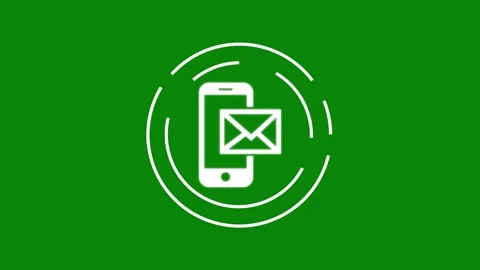 Phone with message icon. smartphone with message box icon animation. Stock Footage 312929168