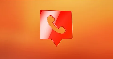 Phone Message Red 3d Icon Stock Footage 69715728