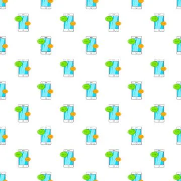 Phone messages pattern, cartoon style Stock Illustration